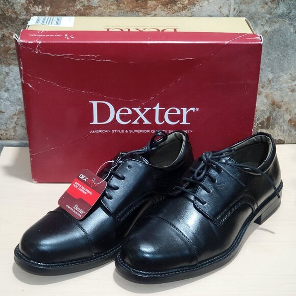 Dexter Mens Dress Shoes Size Archer Captoe Oxford Lace Comfortable Black - Picture 1 of 12
